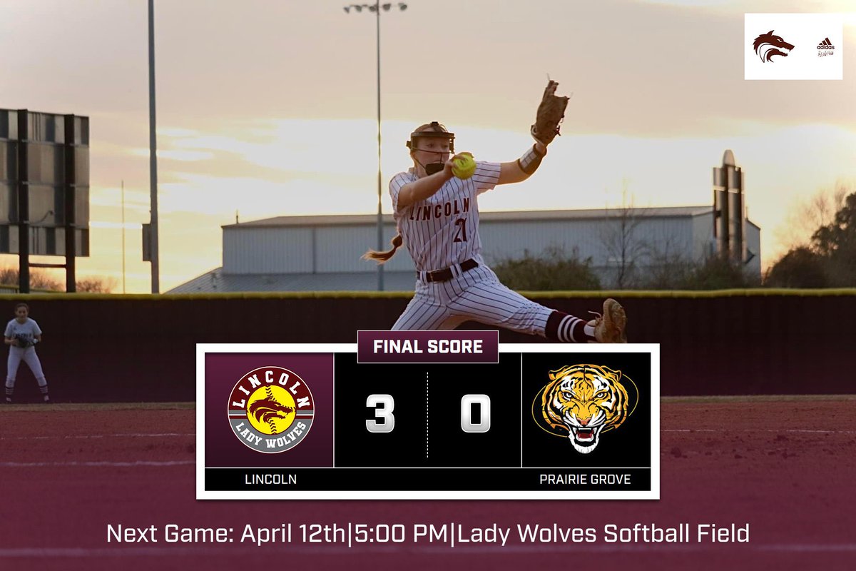 Lady Wolves get the Non-Conference rivalry win tonight over Prairie Grove! Great team win tonight by all the girls! Lady Wolves will be back in action tomorrow night against Booneville at 5 PM! Come out and support this great group of girls!🐺🥎 #goladywolves