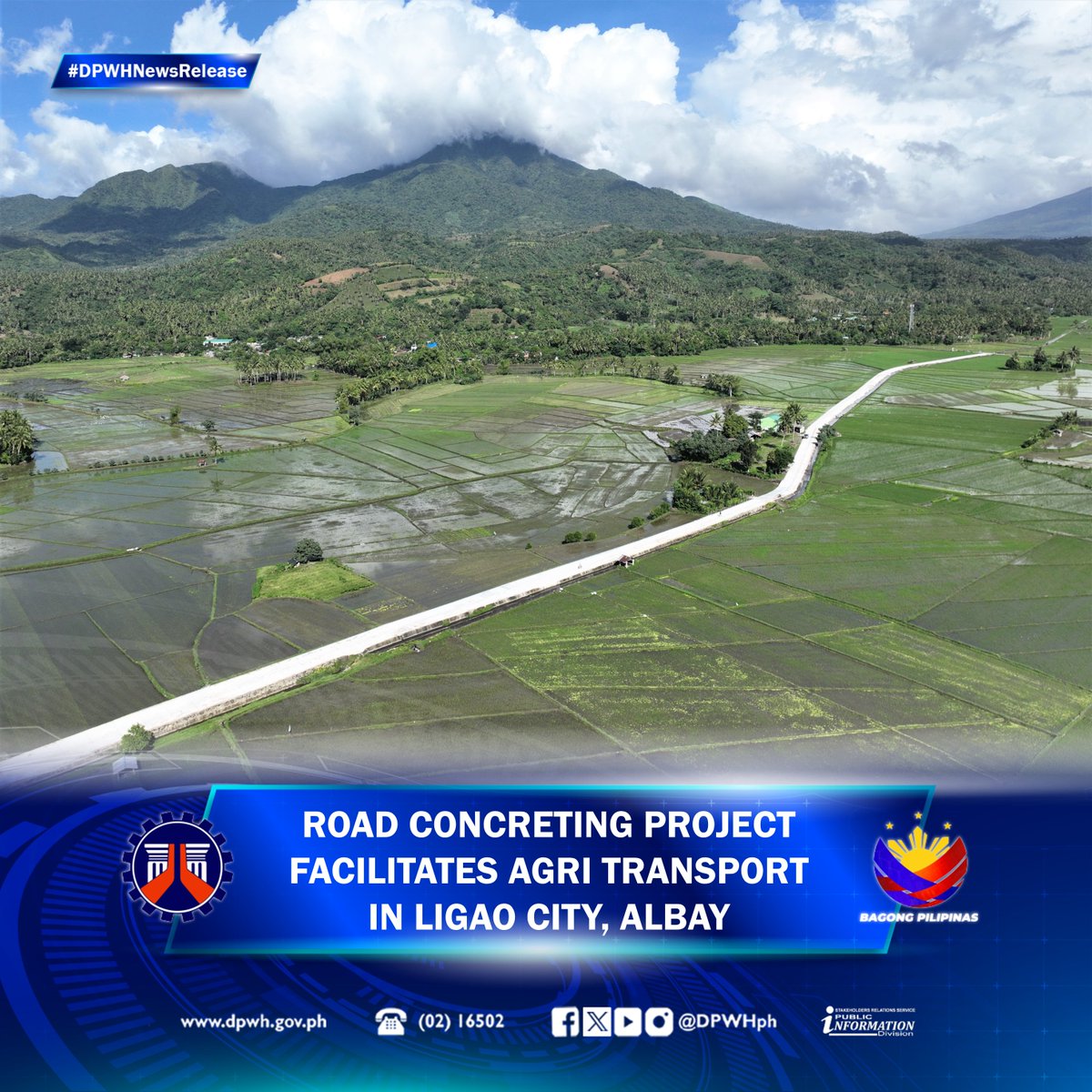 Road Concreting Project Facilitates Agri Transport in Ligao City, Albay | Full Story: dpwh.gov.ph/dpwh/news/33449 #DPWH #BuildBetterMore #BagongPilipinas