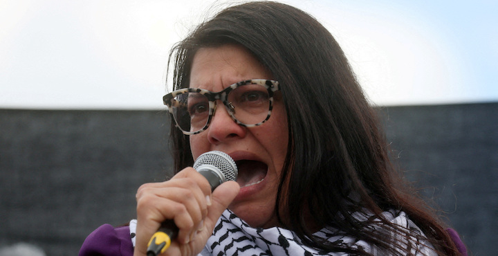 Rep. Rashida Tlaib refused to condemn anti-Israel protesters who chanted “death to America” & “death to Israel” during a rally in her district at an 'Al-Quds Day' rally in Dearborn, Michigan, sparking bipartisan backlash.