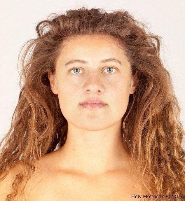 The reconstructed face of 'Ava', a Bronze Age woman who lived in present-day Scotland 3,700 years ago.