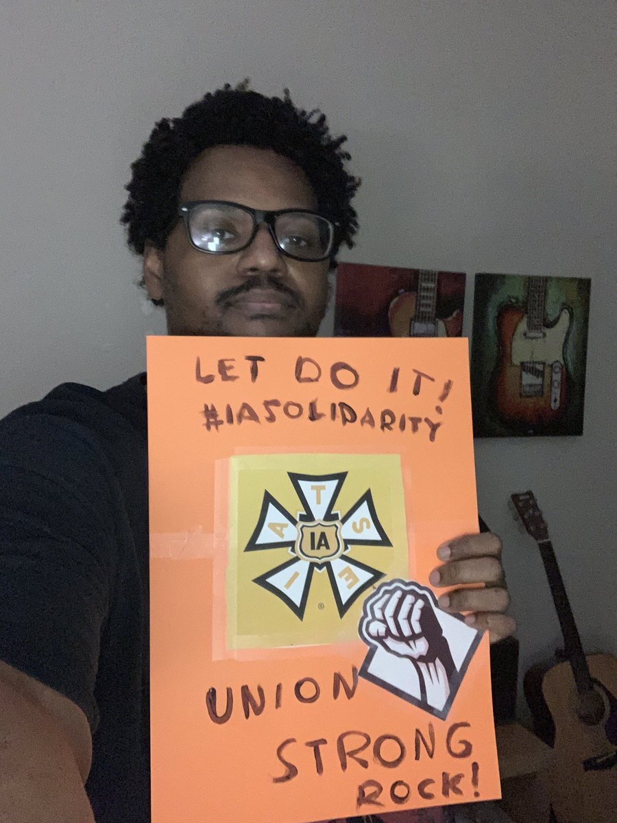 @sagaftra @IATSE I will support IASTE together! 💪🏿 Let Do It! IASTE Union Strong Rocks! #OneFightFridays ✊🏿🪧