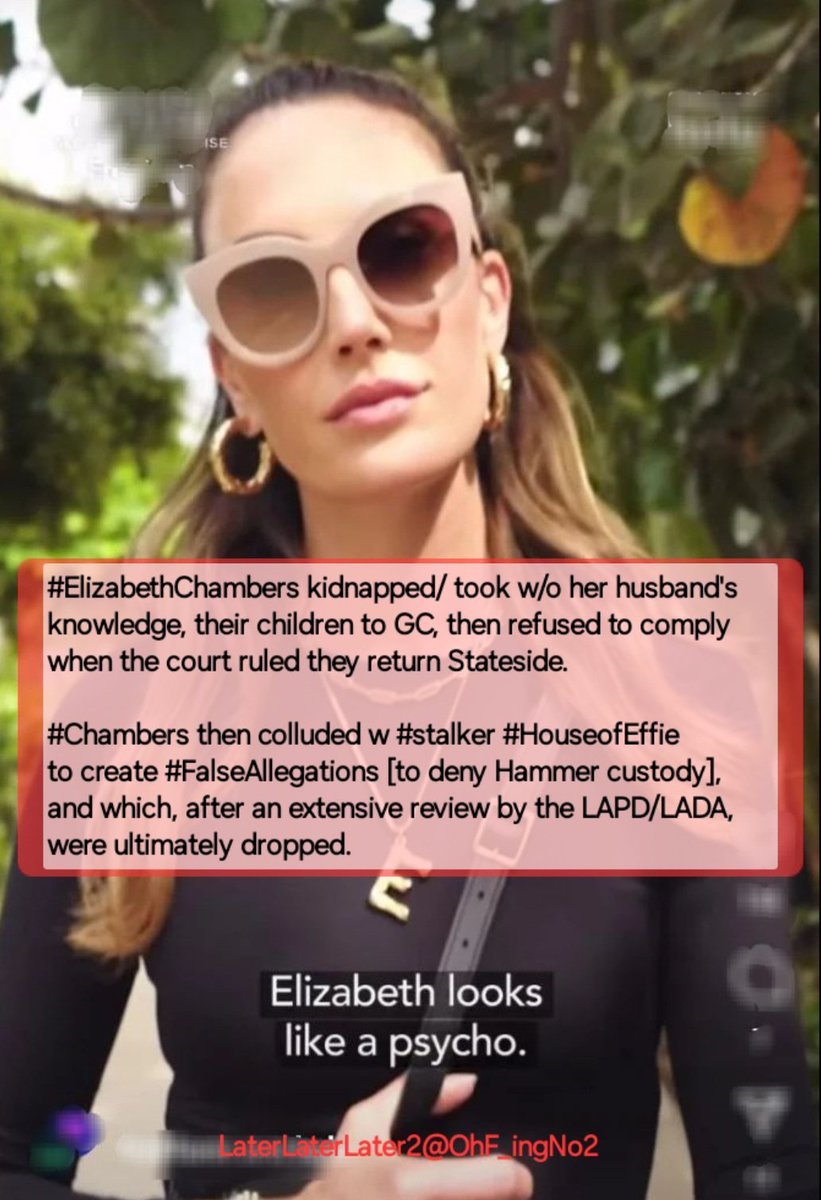 Even #BirdBakery's #ElizabethChambers castmates mention the #psycho.

Finally, people can view for themselves her #vindictive nature; the crassness she sees as humor; hurting others unnecessarily to make herself look hip & her overall unaccountability for her part in the #smear.