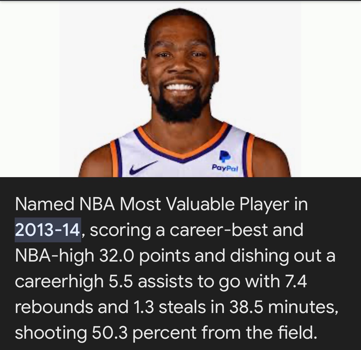 @DeerMuse Nobody was questioning KDs MVP year.