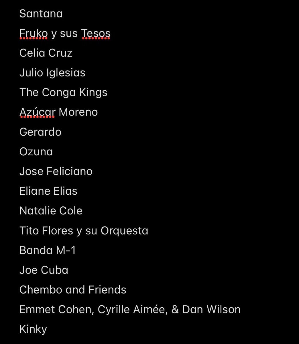 I’m doing an assignment for my ethnomusicology class where I have to listen to as many covers of “Oye Cómo Va” as possible. If you know any that AREN’T by these artists/groups, please let me know.
