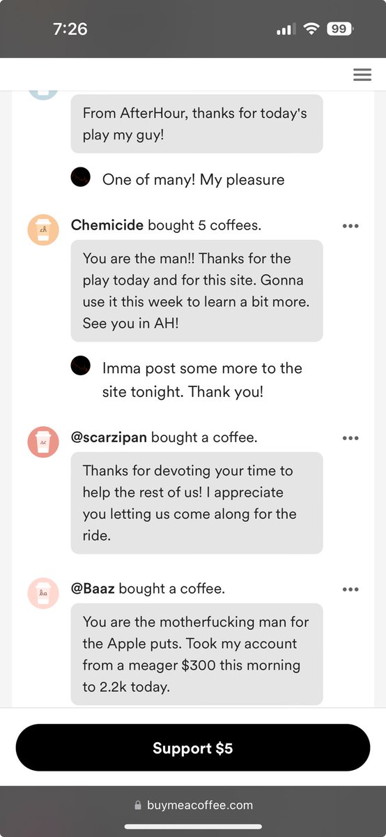 This is the power of AfterHour. Share good plays and get rewarded. Magician_jordan has been on a hot streak and racking up tips on buymeacoffee 💸 Can’t wait to launch what we have planned this year 😉