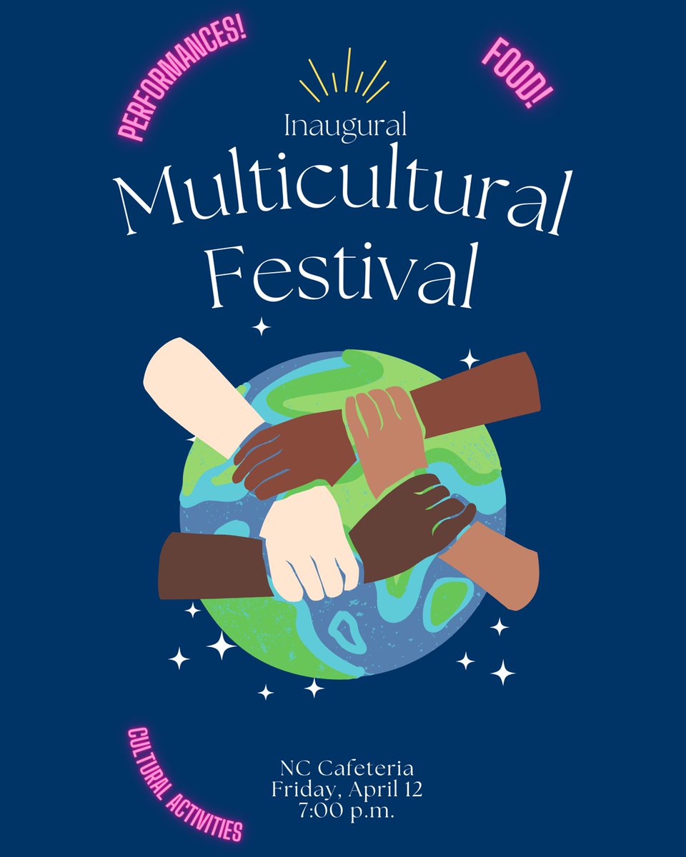 🇦🇷🇨🇴🇨🇺🇪🇨🇫🇷🇬🇷🇲🇽🇵🇪🇵🇱🇵🇪🇷🇸🇪🇸🇺🇦 Come to the inaugural MULTICULTURAL FESTIVAL in the NC Cafeteria tomorrow night (4/12) at 7:00 p.m. Enjoy food, performances, and cultural activities with a wide selection of LT's cultural clubs. Free to all! #WeAreLT #JustPickTwo