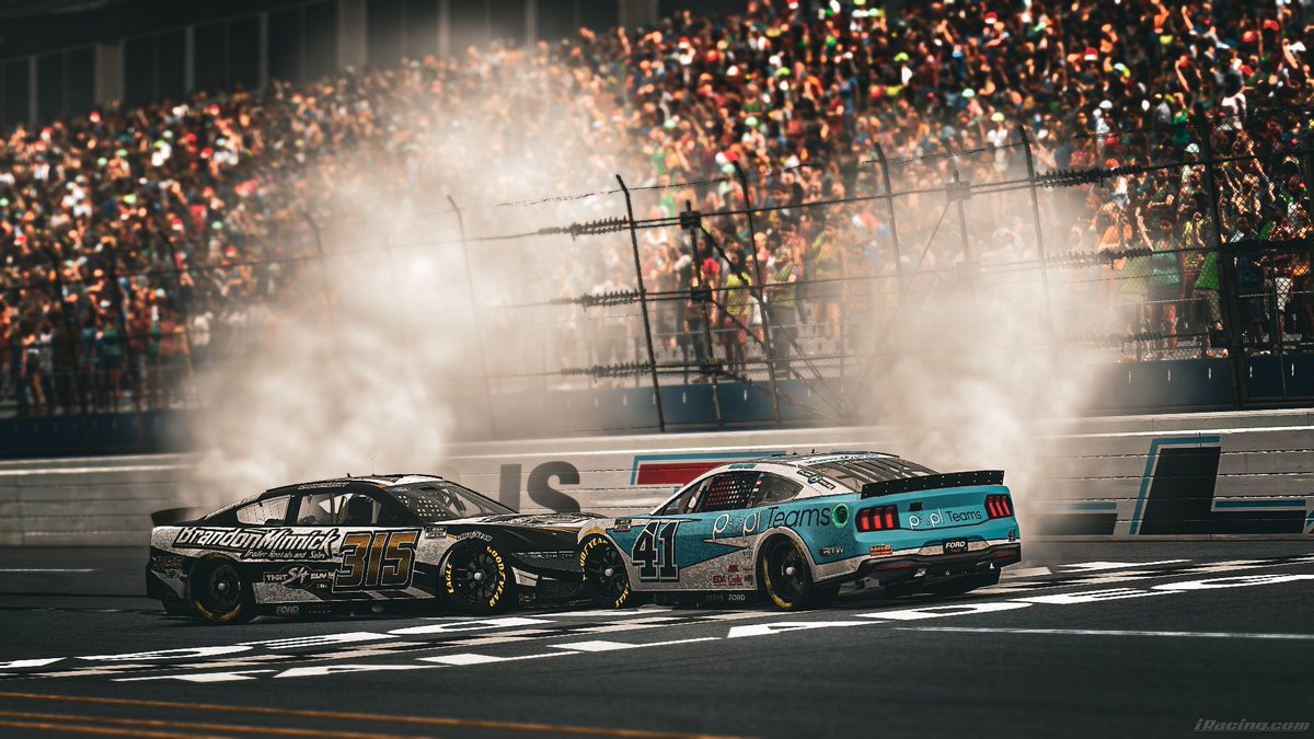 BoyzRacin's tweet photo. Not only does Chris Goans drive his @poplco next gen to the #win but teammate Zach Millett wins the #Championship with a P3 finish! 
#iRacing #eSports https://t.co/CLkdBskfd3