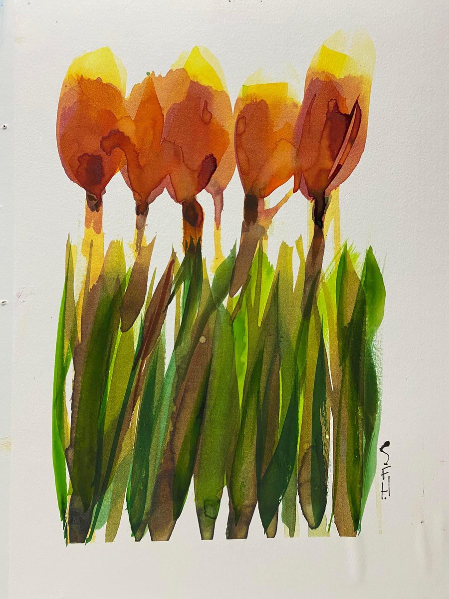 Just tulips David Hockney