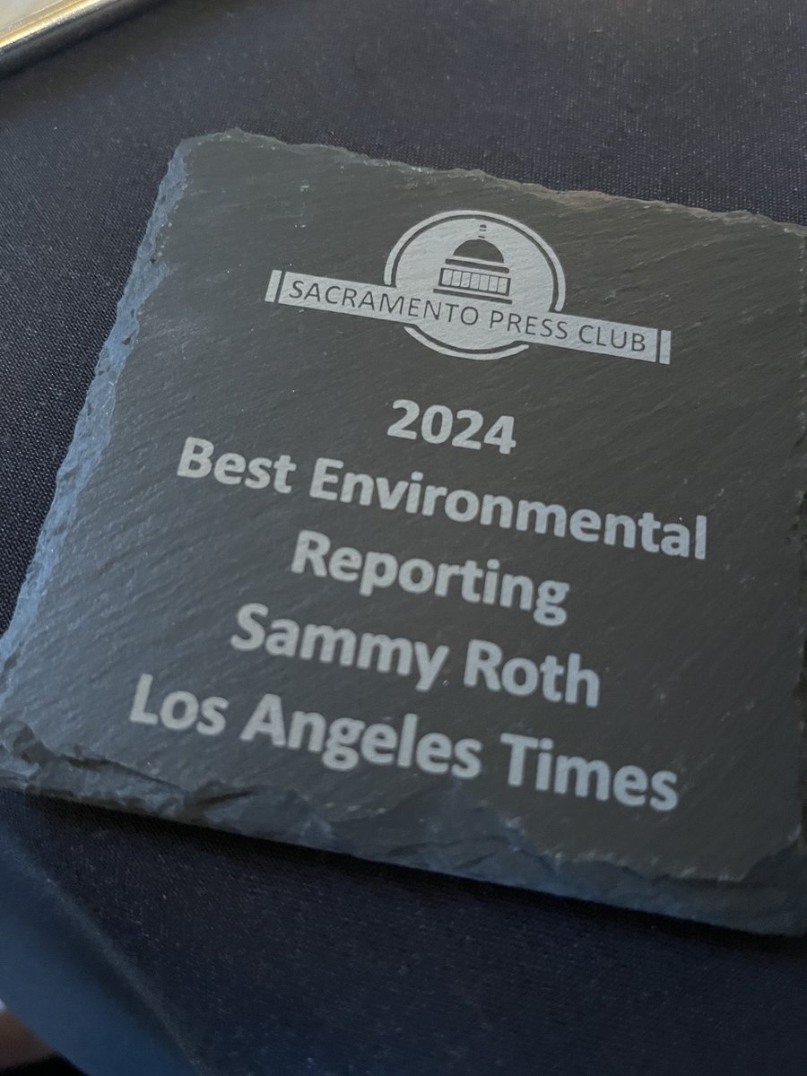 Honored to be recognized by @SacPressClub for best environmental reporting for Repowering the West! Along with my amazing collaborators, including @rgaut999, @jessicaqchen & @maggiebeidelman. Check out the @latimes series here: latimes.com/repoweringthew… Part 5 coming next week!