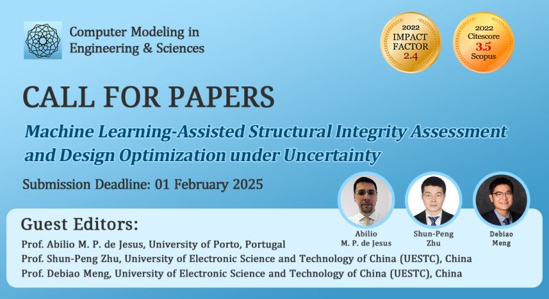 #callforpapers We invite researchers and practitioners to contribute their latest findings and insights to our upcoming special issue: Machine Learning-Assisted Structural Integrity Assessment and Design Optimization under Uncertainty.👉techscience.com/CMES/special_d…