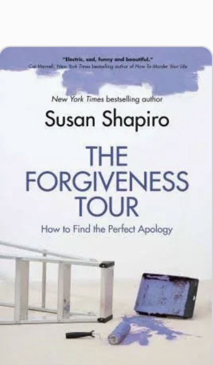 Forgiveness is a gift you give yourself. An apology I received is a chapter in #theforgivenesstour by @Susanshapironet . The paperback edition comes out on 7/24. It’s my second time in one of her books (I have an essay in #thebylinebible).