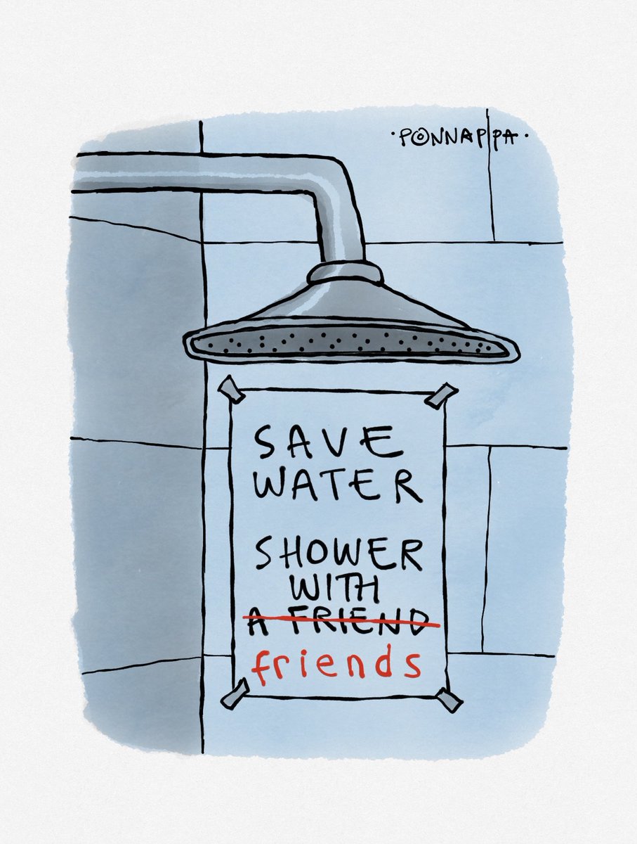 #water #save #shower #friends