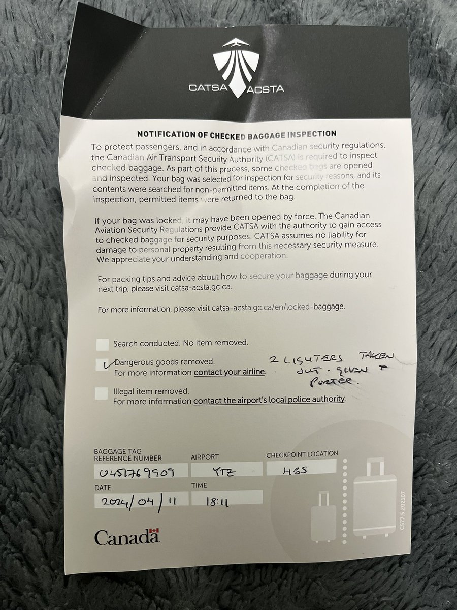 @porterairlines one of you employee’s fucking stole items from my bag, and claimed they took “2 lighters”. I didn’t have a single lighter in my bag, yet I’m missing other items!!! WTF!