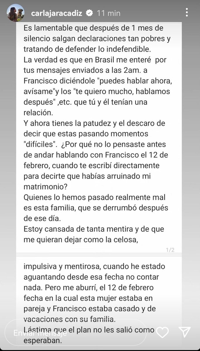 ampiciliina's tweet photo. La carla jara dejó la zorra https://t.co/ydJZcwArEP
