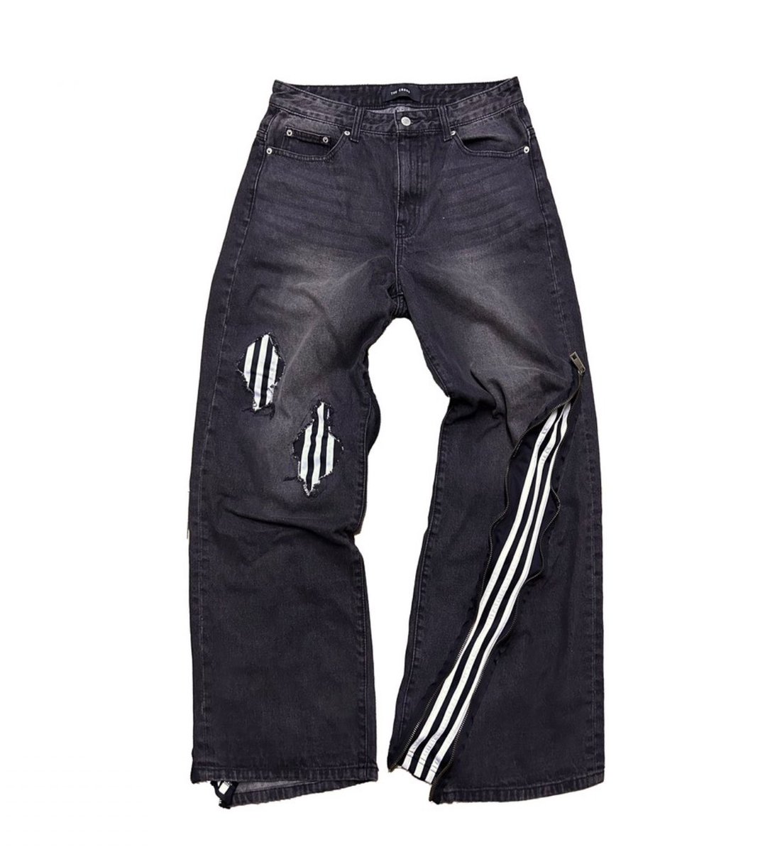remake adidas line denim pants | 360