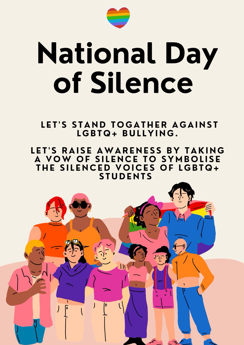 Amidst the noise, our silence resonates loudest. On this #NationalDayofSilence, let us honor those whose voices are often unheard. Together, let's create space for reflection, empathy, and understanding.