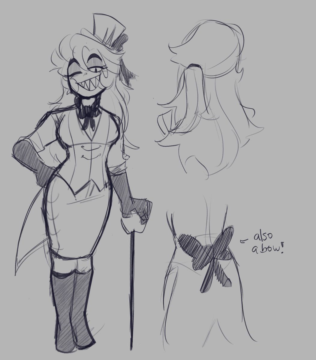 levtuvess's tweet photo. my friend @StardustSoiree made some female designs for alastor and lucifer that I adoreee, now can make ladies kiss

#radioapple #appleradio https://t.co/D4l77zCQwf