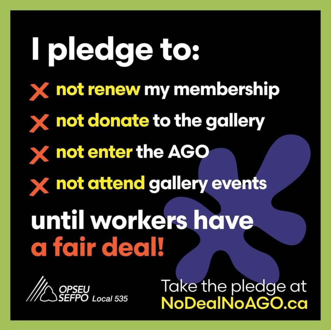 Thanks to my amazing MP for his support of AGO workers who are currently on strike (and would like very much to get back to work now please!) If you can take a moment or two to sign this, it would mean a lot. Thank you 🧡#NoDealNoAGO ⤵️ opseu.org/nodealnoago/