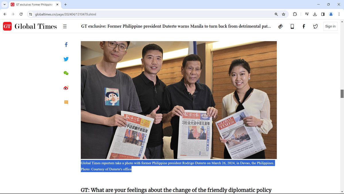DanGarrett97's tweet image. #CaptionThisImage: Former #Philippines leader #Duterte Poses with #CCP/#CPC Enemy Agents From the #GlobalTimes

NOW, that's some #untiedfront #propaganda pic there. Far surpasses much of the buffoonery #Tankies &amp;amp; #UsefulIdiots normally do.