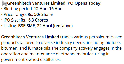#IPO Open to Apply: Greenhitech Ventures Limited

#ThinkSabioIndia #GreenhitechVenture #IPO #StockMarketIndia #Investing #IndianStockMarketLive #StockMarketNews #StockMarketEducation #IndianStockMarket #StockMarketInvestments #StockMarketUpdates