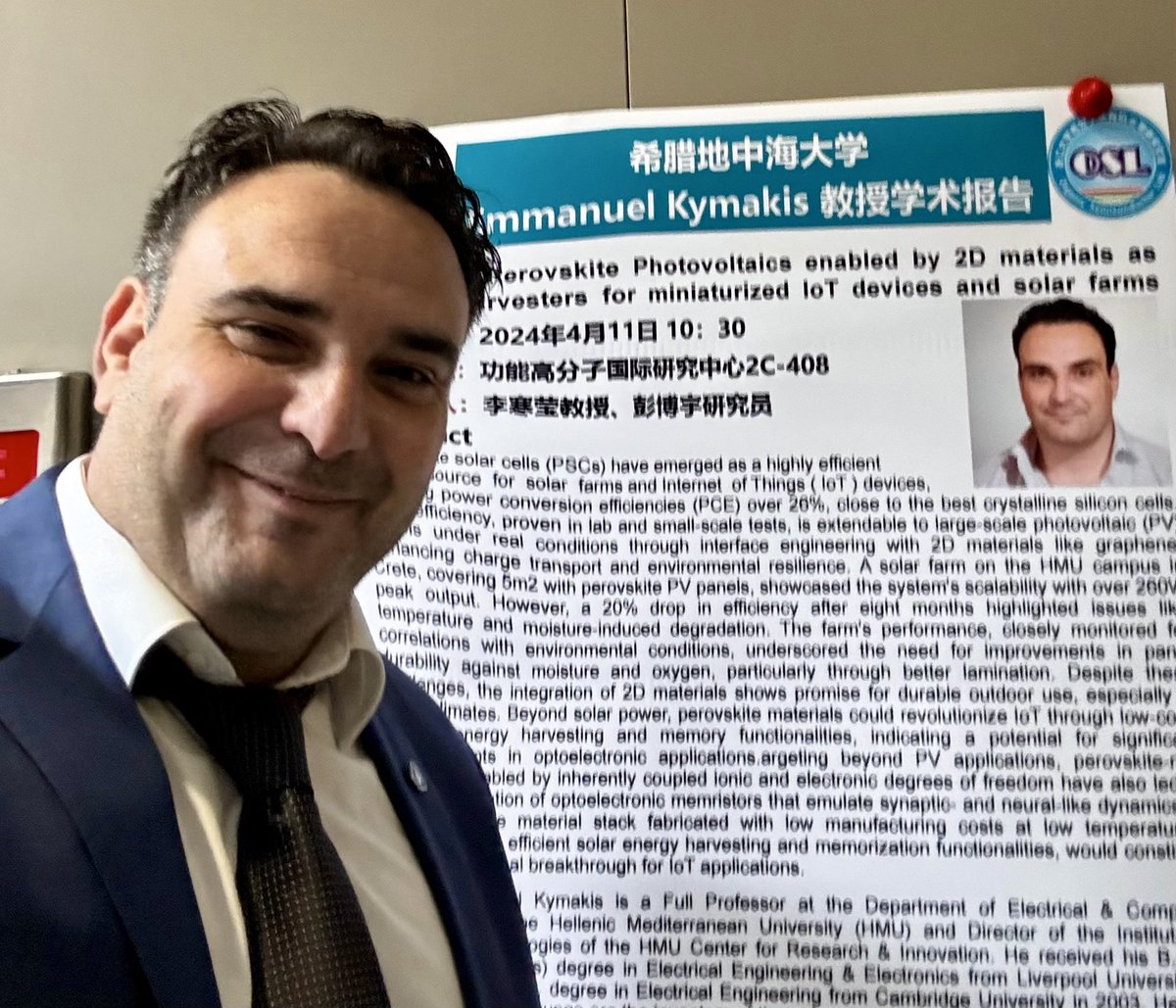 EKymakis's tweet image. Giving a seminar at Zhejiang University
