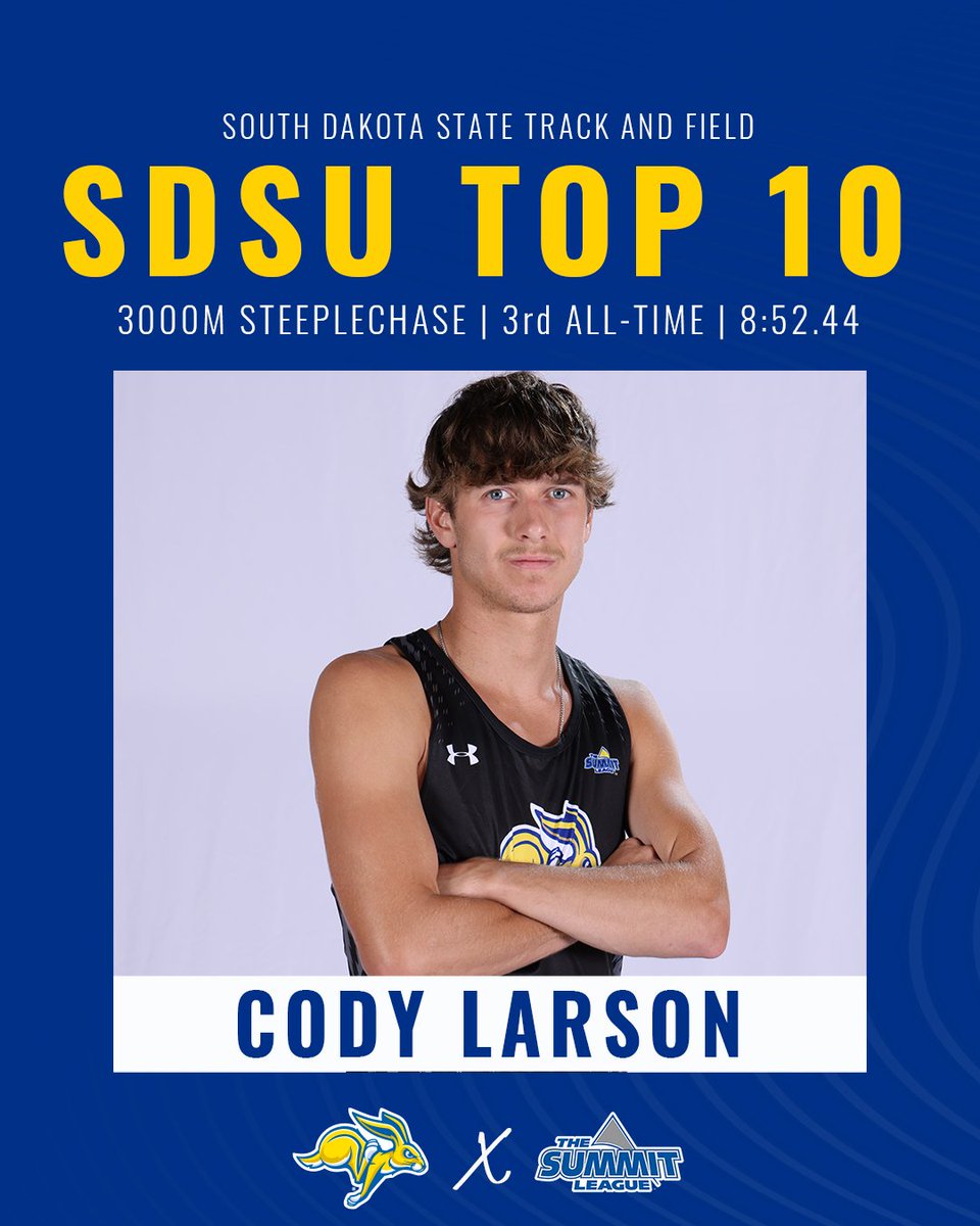 GoJacksTFXC's tweet photo. A couple of All-Time performances in the open 3000m steeplechase at the Bryan Clay Invitational🙌

#GoJacks 🐰 https://t.co/qiiKSiC01q