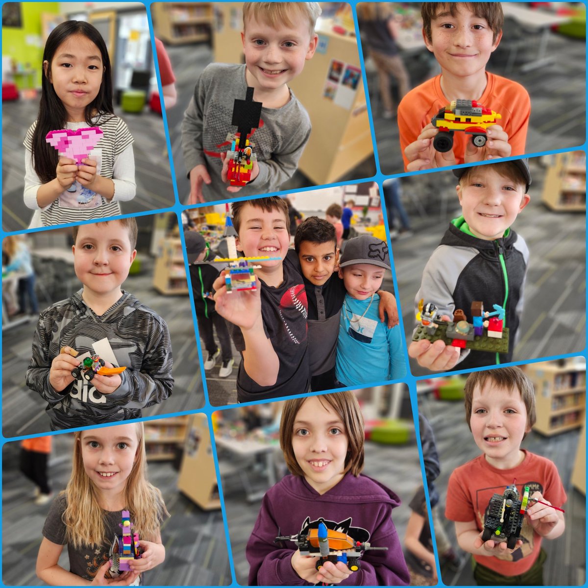 Got our creative juices flowing during Grade 4 LEGO club today! These "cars" look fast enough to win the Indy 500, don't they?😁🏁🏎💨💨🏆🎉 <a href="/IRIC_WC/">IRIC</a> #imaginationtime #imaginecreatebuild #legoclub #funwithfriends