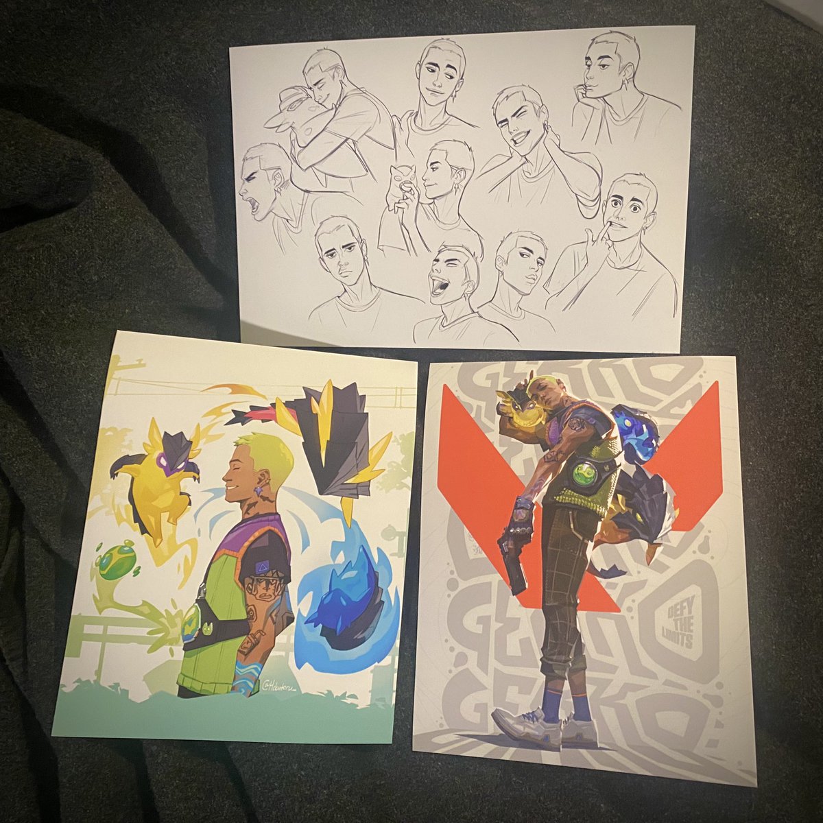 just got some samples of fancy matte giclée prints for my first in-person VALORANT signing this summer! 🥹 might be on the lookout for some new artists to connect with, since this event kicks off pride month … 👀 🏳️‍🌈🏳️‍⚧️✨