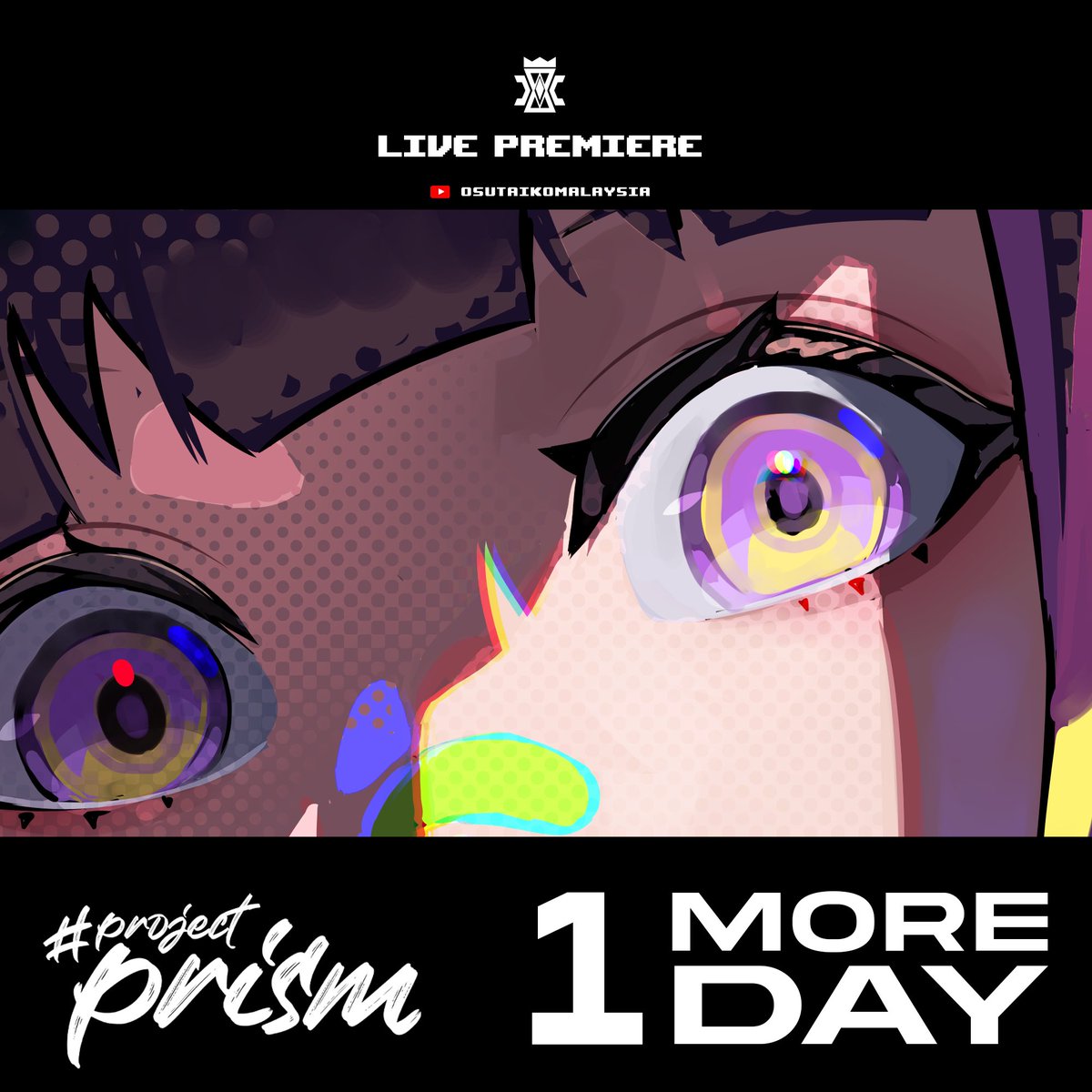 🚨 ━━━━━━━━ 　⚠️ONE MORE DAY⚠️ 　　━━━━━━━━ 🚨 Catch the LIVE PREMIERE of #ProjectPrism tomorrow, you do not want to miss it! 📌Saturday, 13th Apr 🎥21:00, UTC+8 ▶️ Live on Youtube: youtu.be/N6PRgV6Hu5s