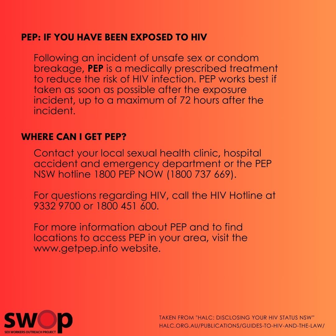 April is STI Awareness Month! SWOP NSW have created a series of resources to educate, reduce stigma, and reduce harm - starting with disclosing your HIV status. Thank you HALC for providing the info for this resource!