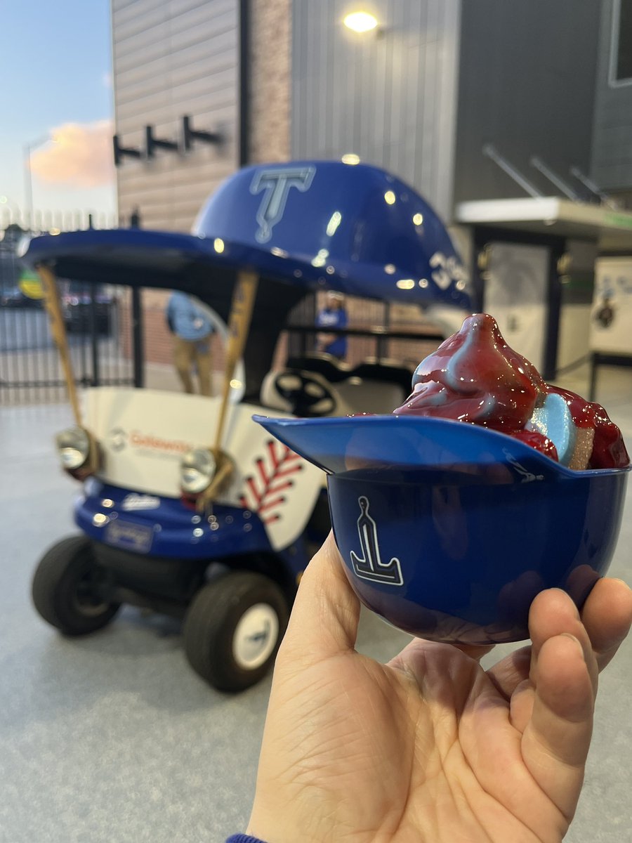First🍦of the season! Cheers @Count2Baseball and @TulsaDrillers #Drillville
