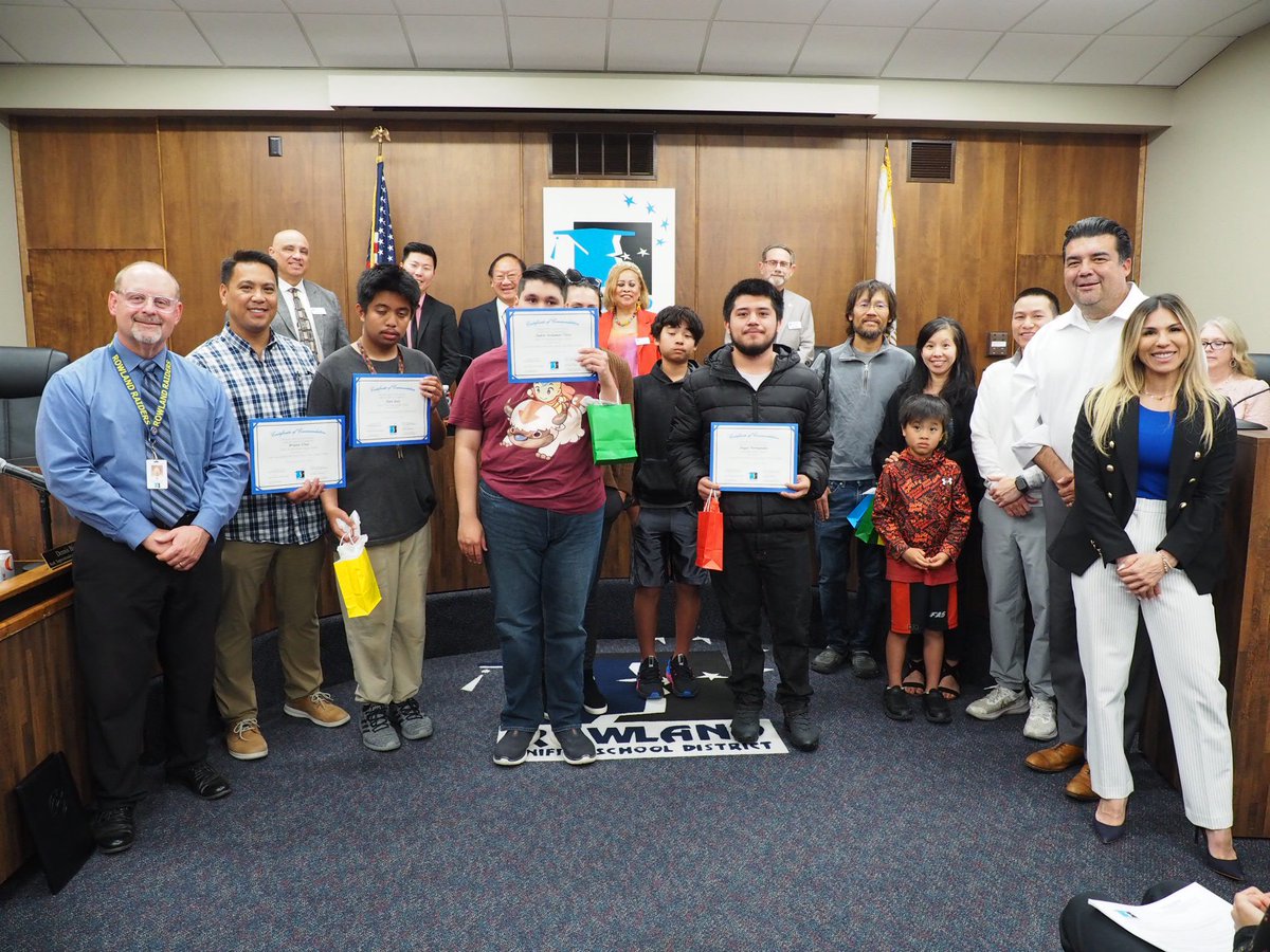 Tonight the RUSD Board recognized student winners from the Stop4Aidan Pedestrian Safety Video Contest from <a href="/NogalesNobles/">NogalesHighSchool</a> <a href="/rowlandhs/">Rowland High School</a> <a href="/Santana_Eagles/">Santana Eagles</a> Thank you for helping raise awareness for this important issue. <a href="/rusdkids/">Miriam Kim</a> #WeAreRUSD
