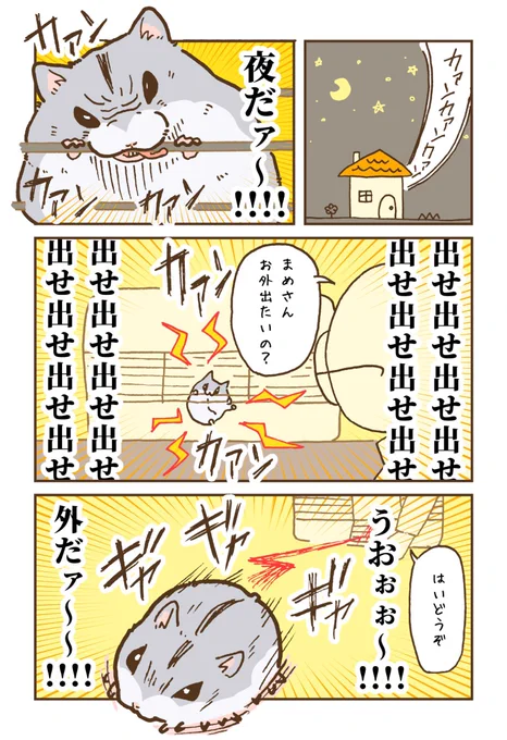 ウチのハムスターの漫画2本立て(1/3) 