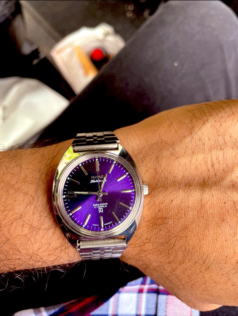 My HMT Kohinoor 💜
As the name suggests, it does truly shine like a diamond. 

If you’re a watch collector or someone who enjoys having a variety of watches on your wrist, Then HMT is one you should definitely own!! It also gives a sense of pride while wearing this!!