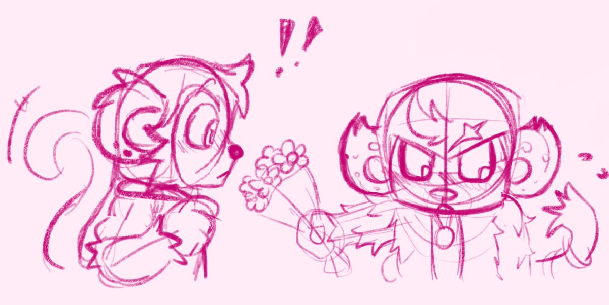 ArtistHeartly's tweet image. GAY SAMBA MONKEY ‼️‼️‼️
Drawing these two is fun :3

#sambadeamigo #sketches