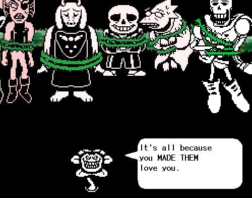 if Flowey didn't use any vines on papyrus' pelvis and foot: