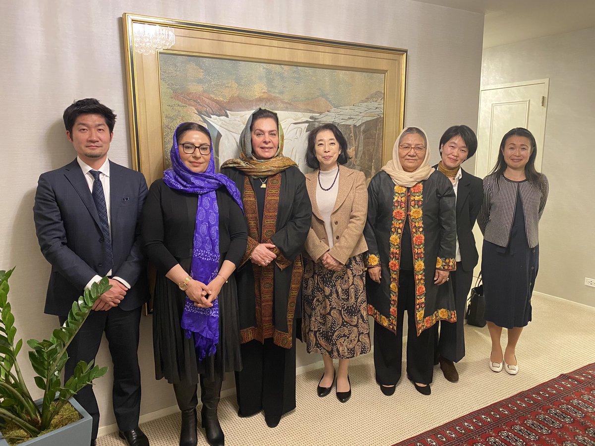 Steering committee members of WFA met with H.E Amb Shino Mitsuko/Japan mission to the UN &her team,discussed on the importance role of Japan Government and shared their concern about the overall situation of Afghanistan in particular women.@SarabiHabiba @AsilaA @JapanMissionUN.