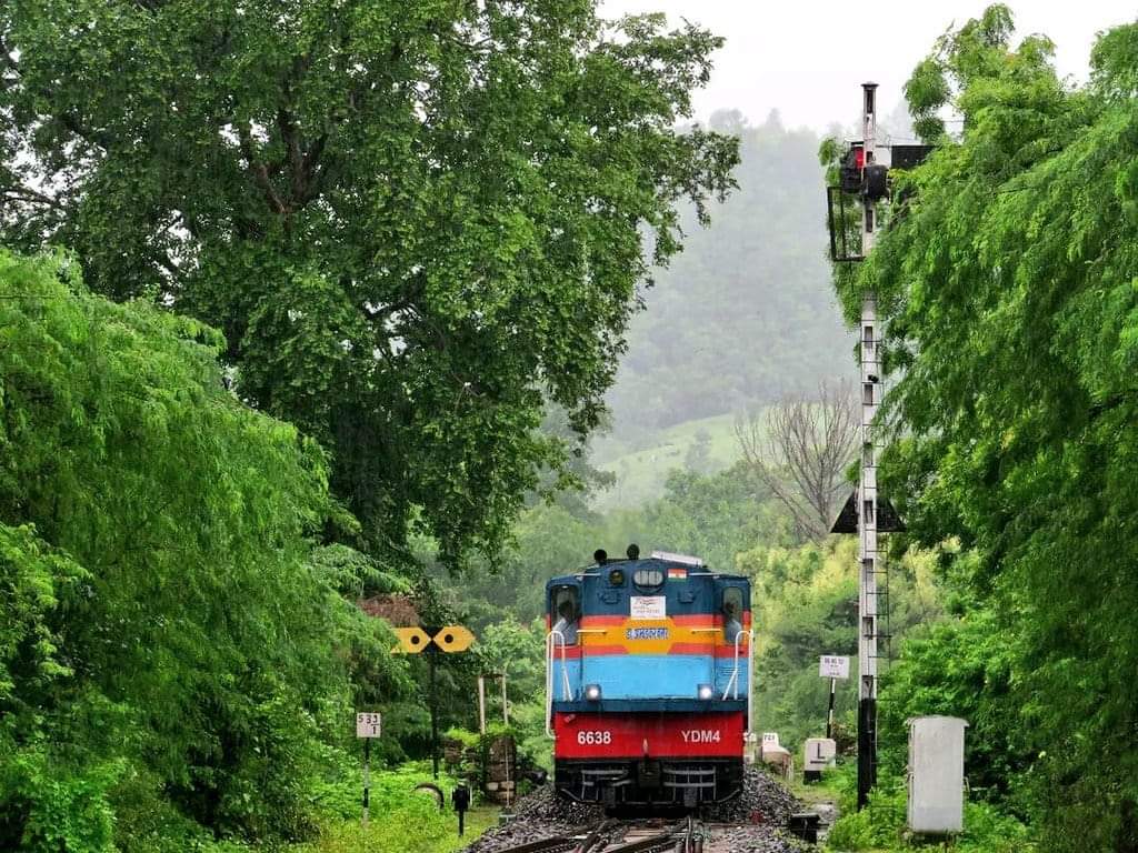 The mesmerising capture of a Metre Gauge train passing through the beautiful forest at the foothills of Vindhyas near Choral station in between Mhow & Omkareshwar Road within the jurisdiction of Ratlam division in Western Railway.