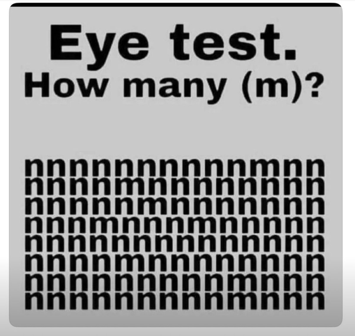 Test your eyes folks…