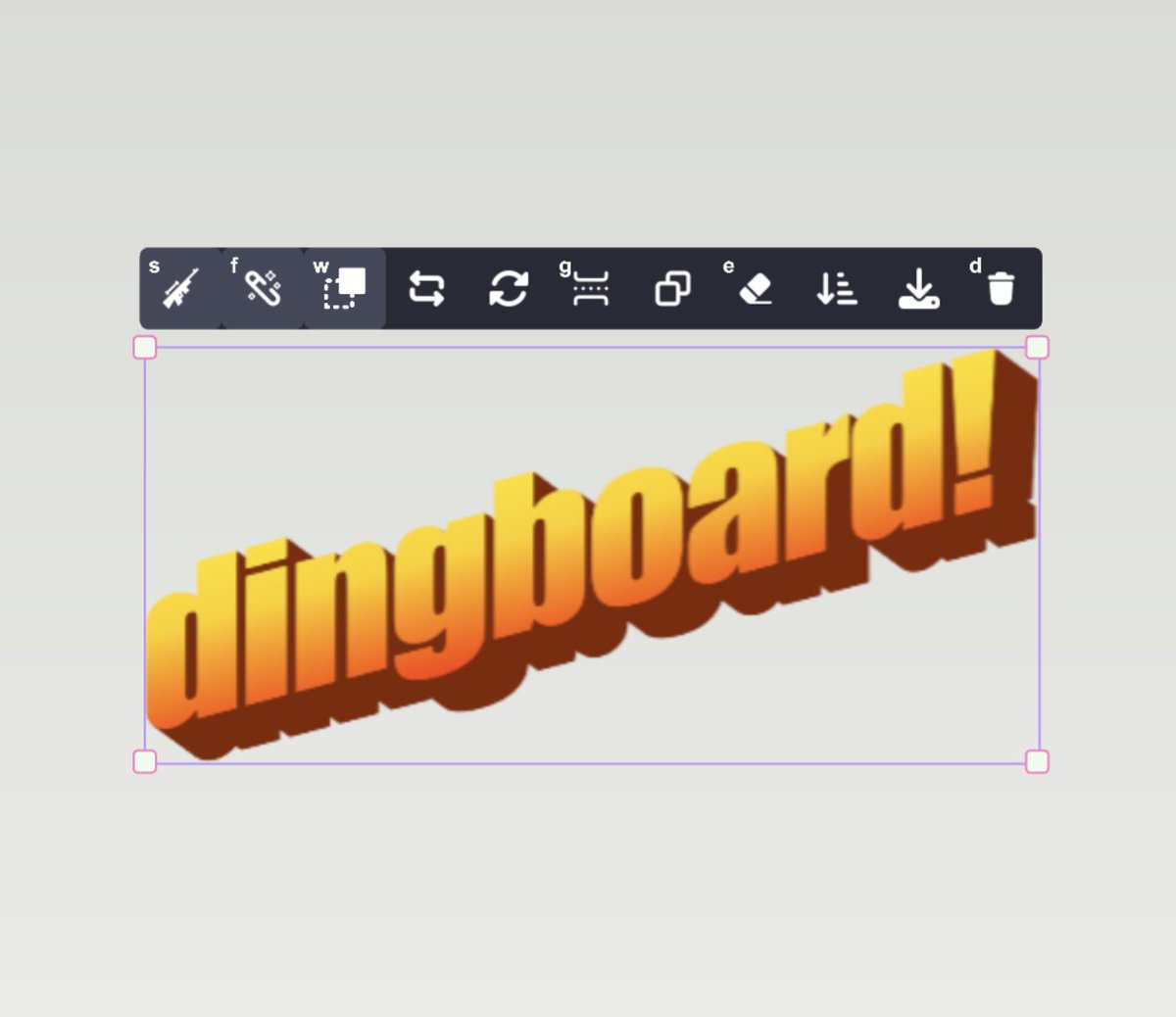 Dingboard has an epic logo. It is perfectly imperfect. Scrappy + DIY/WIP demeanor, whimsical, fun, and retro. @yacineMTB has embedded the logo on dingboard.com as an object that further cements it with the user. They have to interact with it to do anything on…