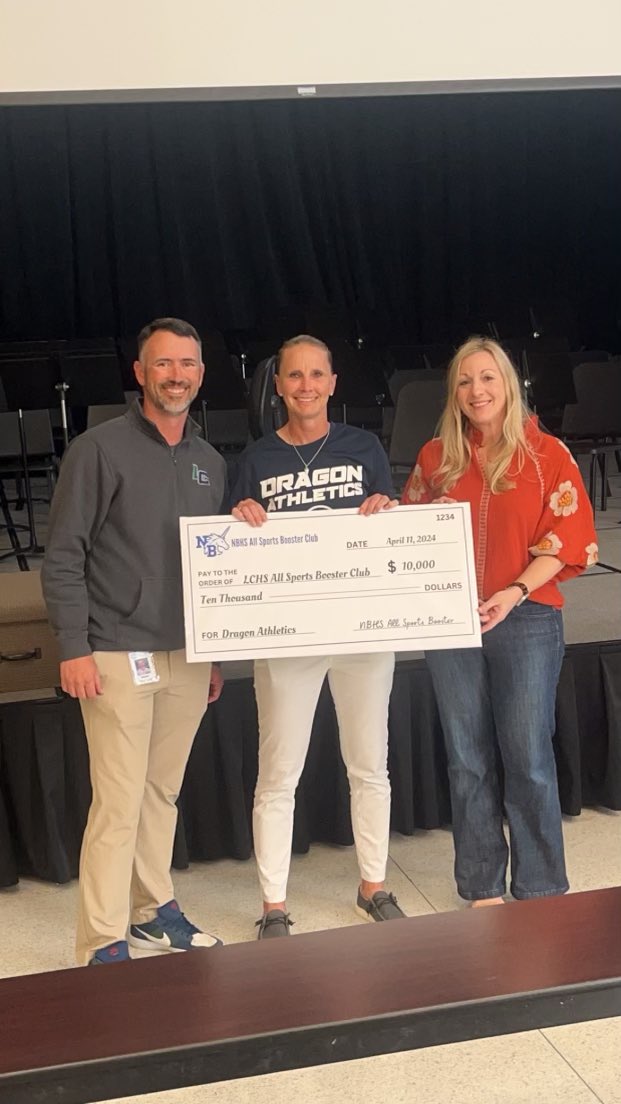Thankful for this gift from New Braunfels High School All Sports Booster Club to get us started with our booster club. We are grateful. #prideofnewbraunfels #ourNBISDstory @LArterburyNBISD @NewBraunfelsISD @MendozaNB2024