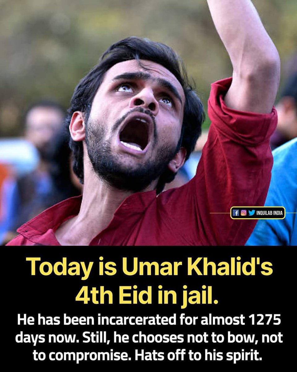4th Eid in Jail !

Umar Khalid is in Jail since 1285 Days
#EidulFitr2024