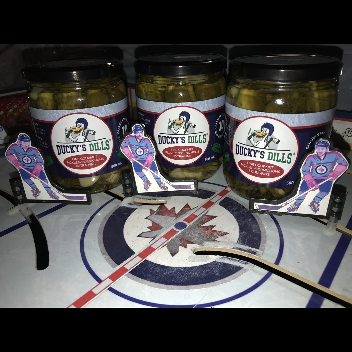 WTHLtablehockey's tweet photo. 1st Star of the game goes to Ducky's Dills. The WTHL appreciates their support. Find out why the WTHL &amp; Bobby Orr love Ducky's Dills. Try them today and you won't be disappointed. (https://t.co/IwWIIyk75e). @DuckysDills  @HawerchukStrong  @EricHawerchuk https://t.co/MEQXGaJK3g
