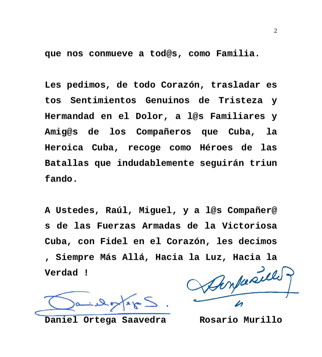 Desde el ❤️🖤 de la #Nicaragua hermana le decimos al pueblo hermano de Cuba '...Siempre más allá, hacia la Luz, hacia la verdad' #DeZurdaTeam #Plomo19 @zurdoBo7