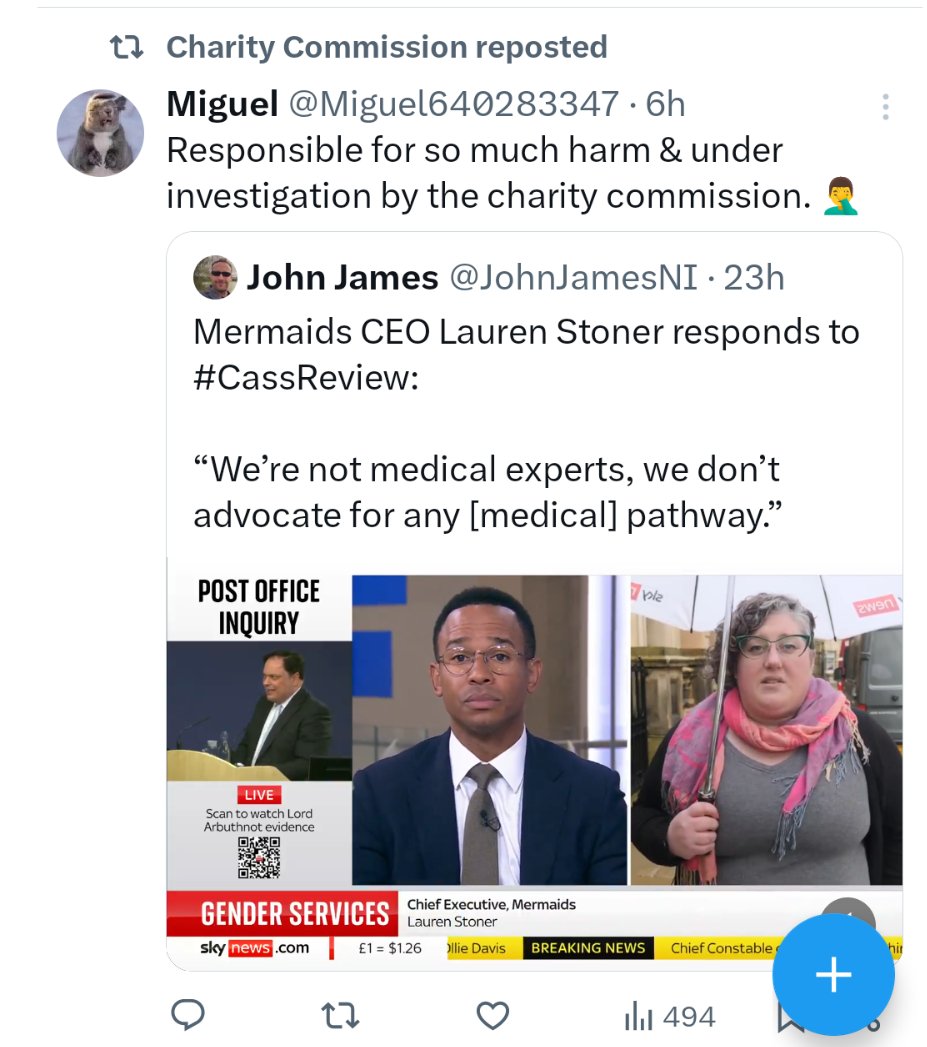 Bad Writing Takes 🖊️🏳️🌈 (@badwritingtakes) on Twitter photo Someone at <a href="/ChtyCommission/">Charity Commission</a> forgot they weren't on their burner account and retweeted a post making extreme and obviously prejudicial claims about a charity they are meant to be investigating.
I think it's safe to say that said investigation is going to be an absolute stitch up. Someone at <a href="/ChtyCommission/">Charity Commission</a> forgot they weren't on their burner account and retweeted a post making extreme and obviously prejudicial claims about a charity they are meant to be investigating.
I think it's safe to say that said investigation is going to be an absolute stitch up.