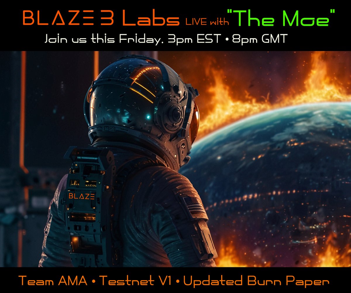 $Blaze is launching decentralized. 

wen = soon

#TitanBlaze $ETH $TitanX #DeFi #Crypto #DigitalAssets #BlazeWARs #Ethereum