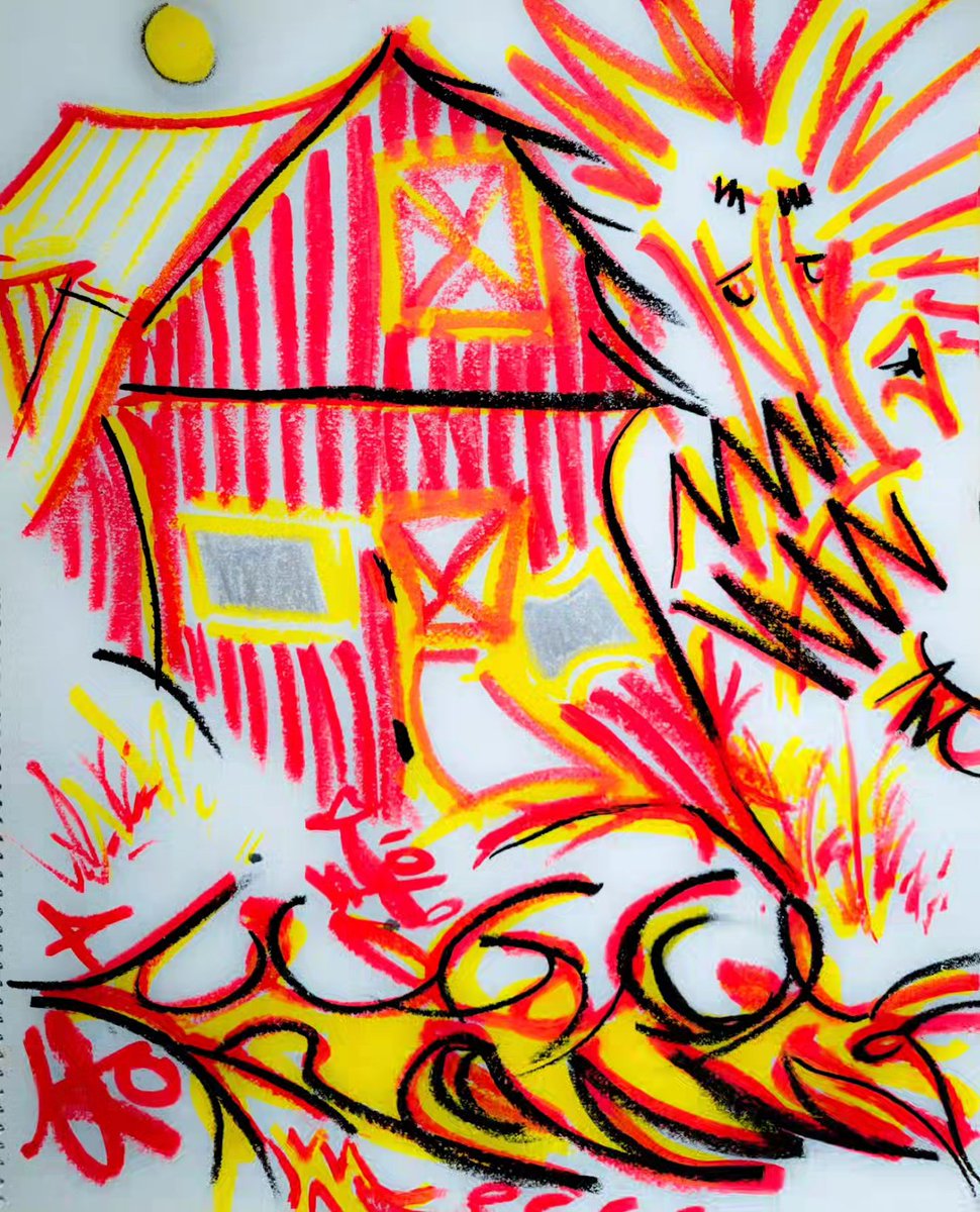 Klevart's tweet image. Really enjoy the red and yellow paint sticks #KLEV 
#pastel #sketch #drawing #art #graffitiart #graffiti #yyc #calgary #artwork #contemporaryart #illustration #artgallery #color #mixedmedia #visualart #follow #like #retweet #trending #painting #acrylicpainting #publicart
