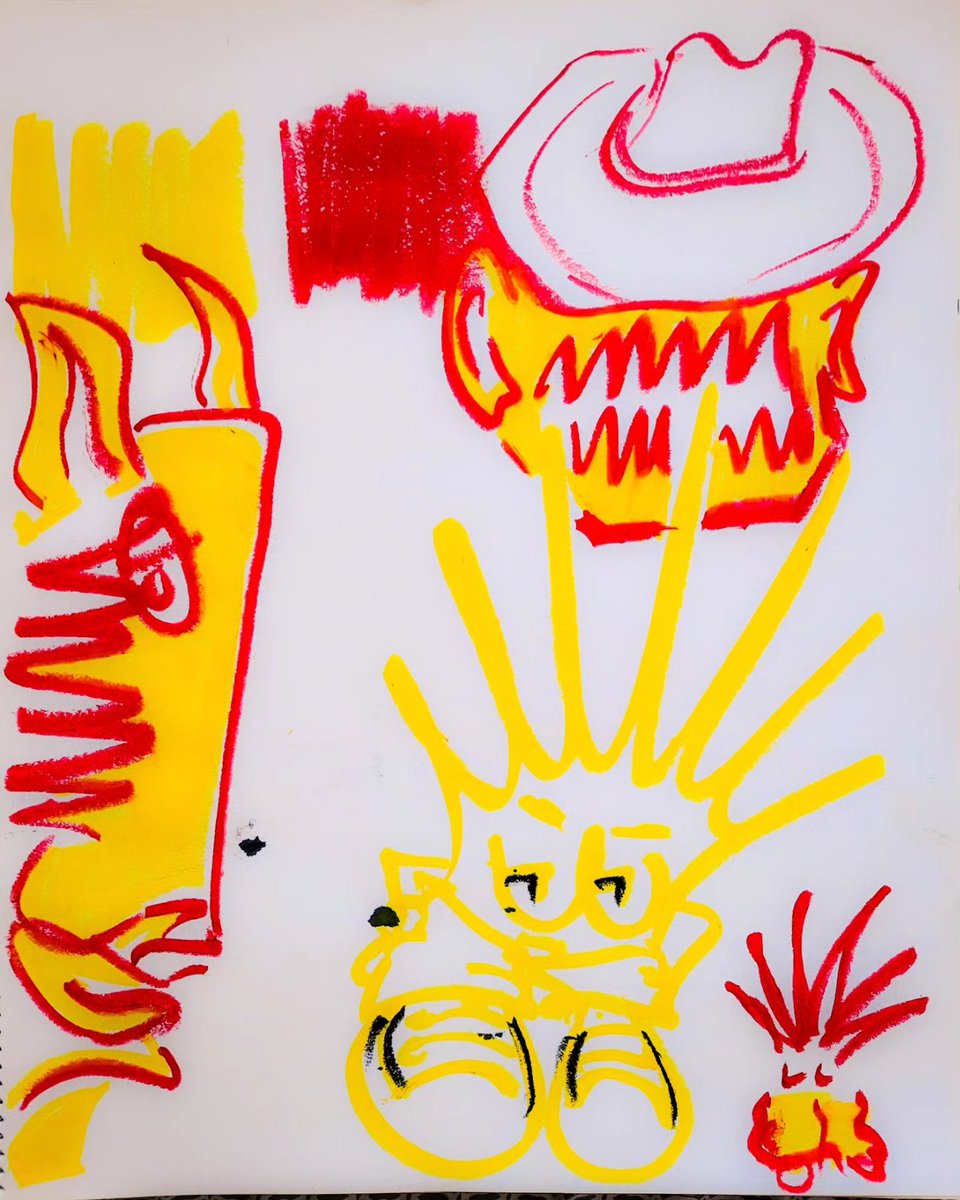 Klevart's tweet image. Really enjoy the red and yellow paint sticks #KLEV 
#pastel #sketch #drawing #art #graffitiart #graffiti #yyc #calgary #artwork #contemporaryart #illustration #artgallery #color #mixedmedia #visualart #follow #like #retweet #trending #painting #acrylicpainting #publicart