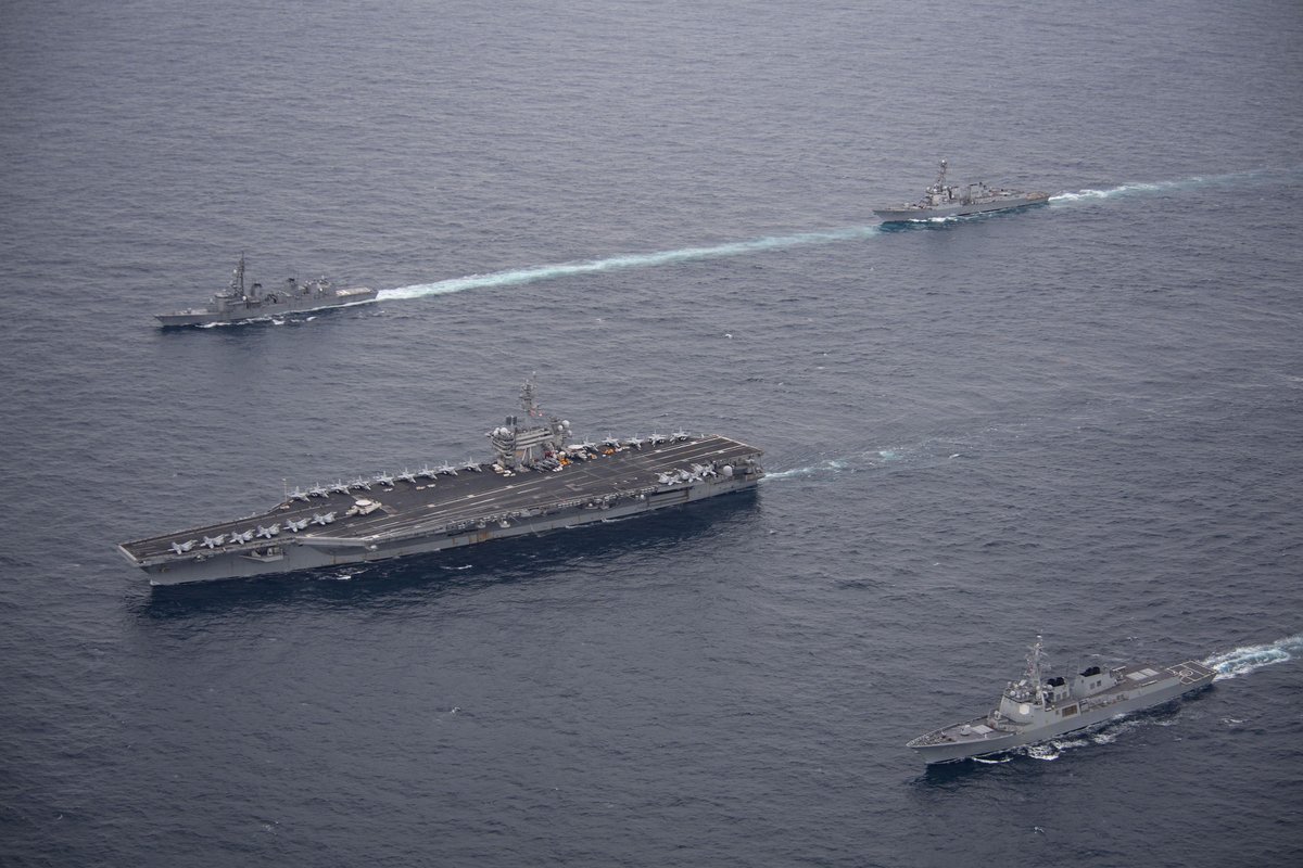The U.S. Navy, Japan Maritime Self-Defense Force (JMSDF) and Republic of Korea Navy (ROKN), conducted a trilateral maritime exercise, reaffirming their commitment to bolstering regional security and stability in the Indo-Pacific, April 11. Read more: ow.ly/tKyM50ReI3N