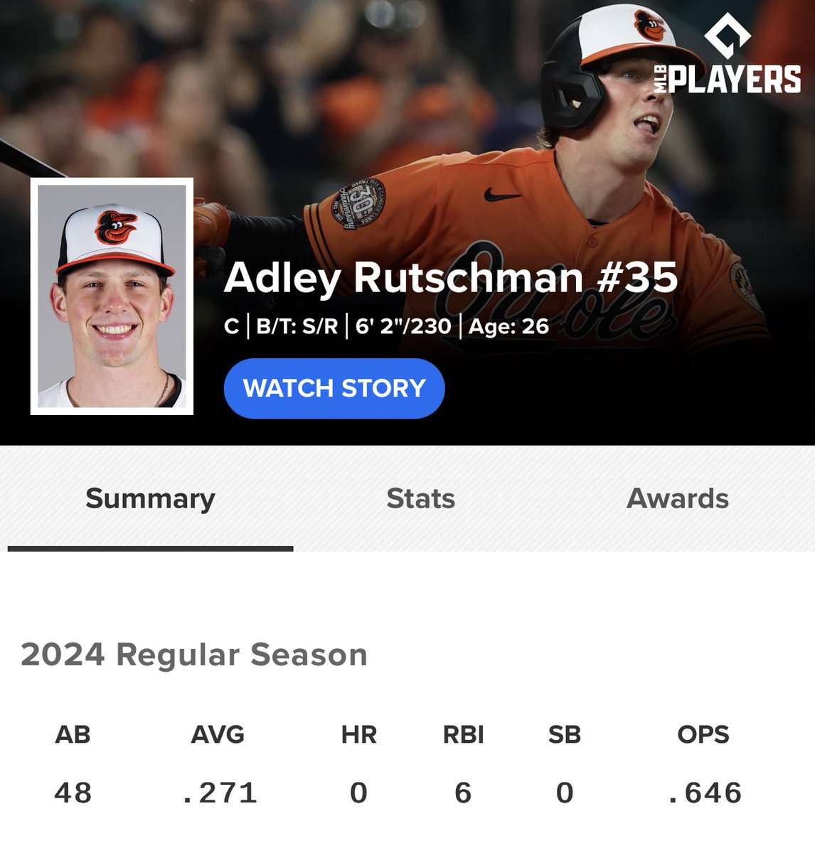 Yainer Diaz Vs. Adley Rutschman…Update number 2…We’re starting to see the superior player get some real separation here.